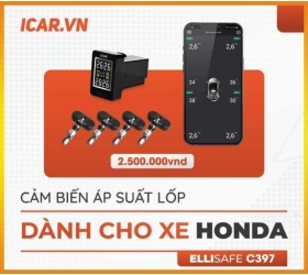 Cảm Biến Áp Suất Lốp C397 Cho Lỗ Chờ Xe Honda + Điện Thoại